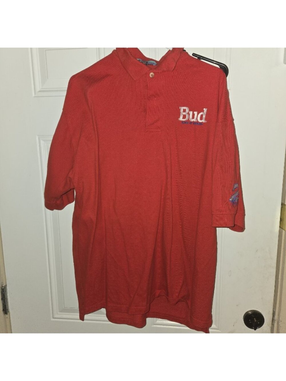 Bud Racing Red Polo XXL Pine Island Shirtmakers Cotton #25 Ken Schrader Embroide